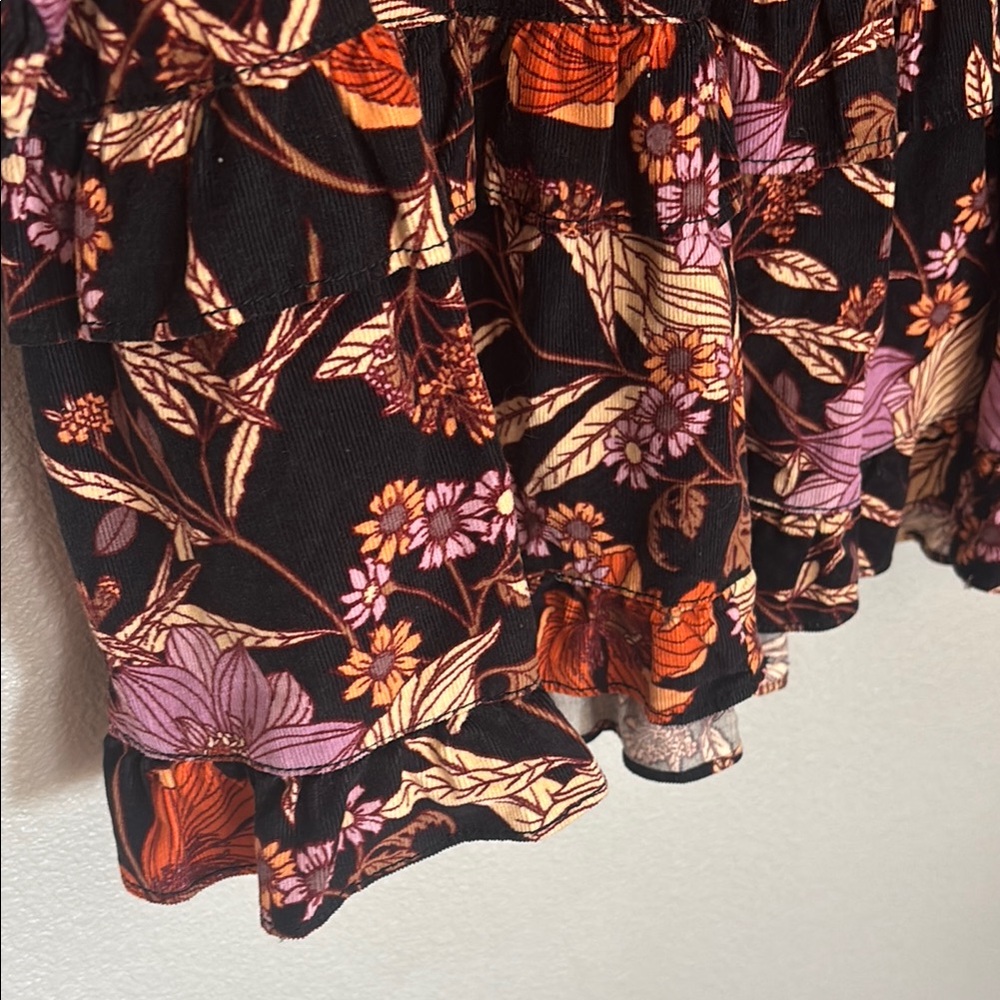 Pilcro Ruffled Orange and Purple 3/4 Sleeve Blouse - Picture 5 of 7